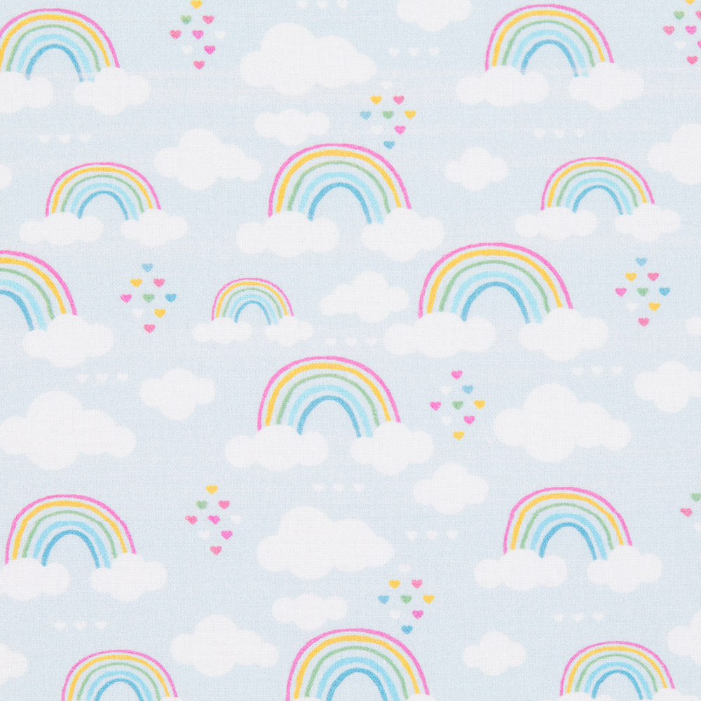 Tissu Coton Arc-En-Ciel Gris - Ribes y Casals
