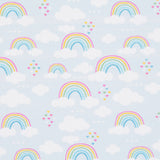 Tissu Coton Arc-En-Ciel Gris - Ribes y Casals