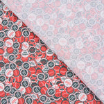 Tissu Coton Badges Rouges - Ribes y Casals