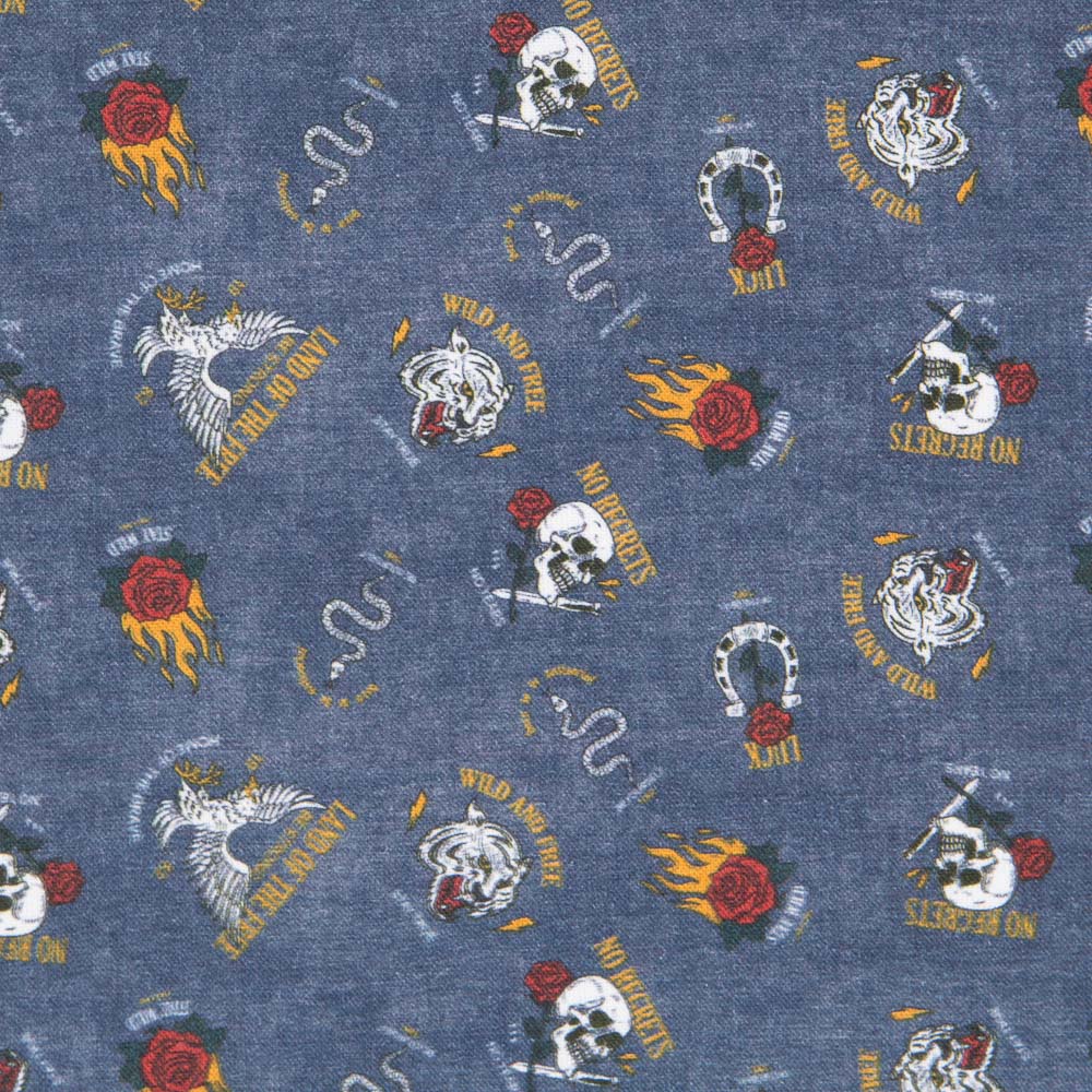 Tissu Coton Rugby Denim - Ribes y Casals