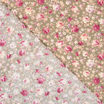 Popeline Fleurs Crétonne Kaki - Ribes y Casals