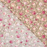 Popeline Fleurs Crétonne Kaki - Ribes y Casals