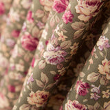 Popeline Fleurs Crétonne Kaki - Ribes y Casals