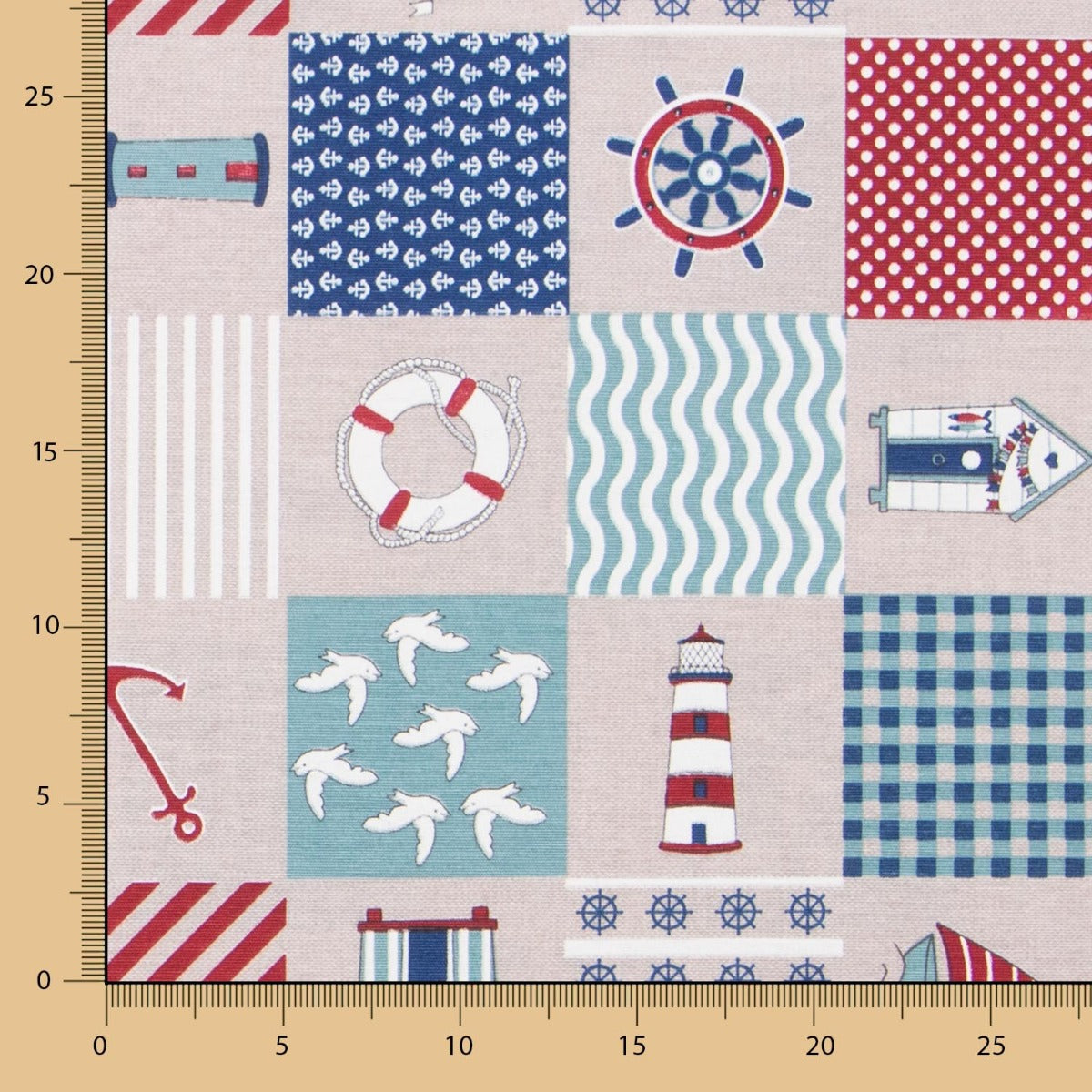 Toile Marinière Carrés - Ribes y Casals