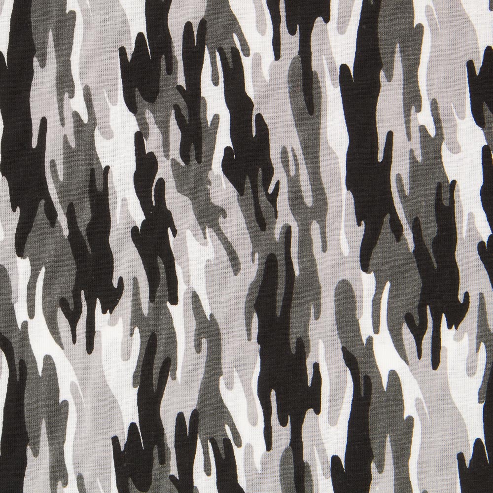 Tissu Coton Gris Camouflage - Ribes y Casals