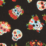 Coton Catrinas Fleurs Noir - Ribes y Casals