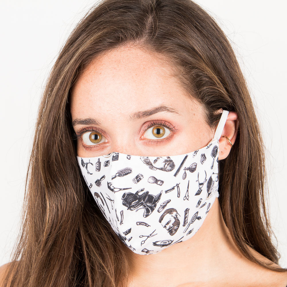 Masque Barrière Barbier Blanc - Ribes y Casals
