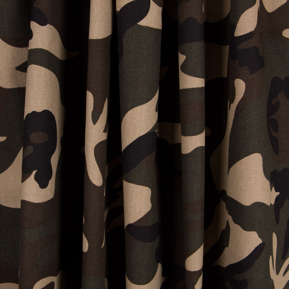 Gabardine Camouflage Marron - Ribes y Casals