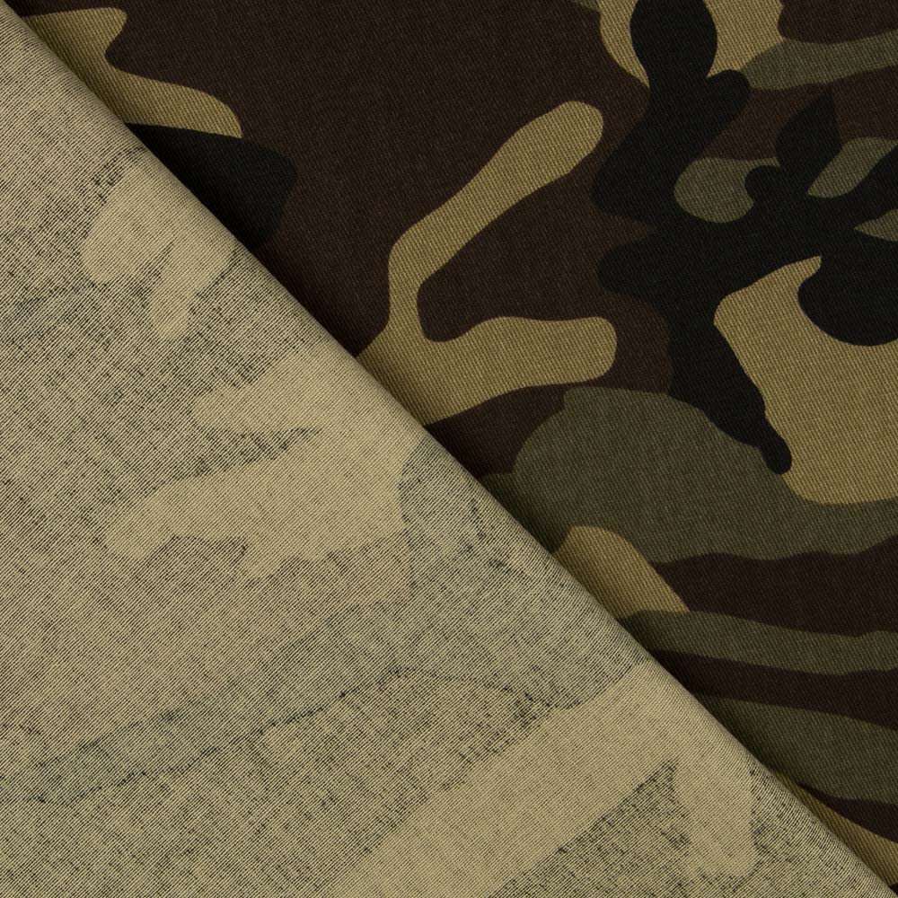 Gabardine Camouflage Vert - Ribes y Casals