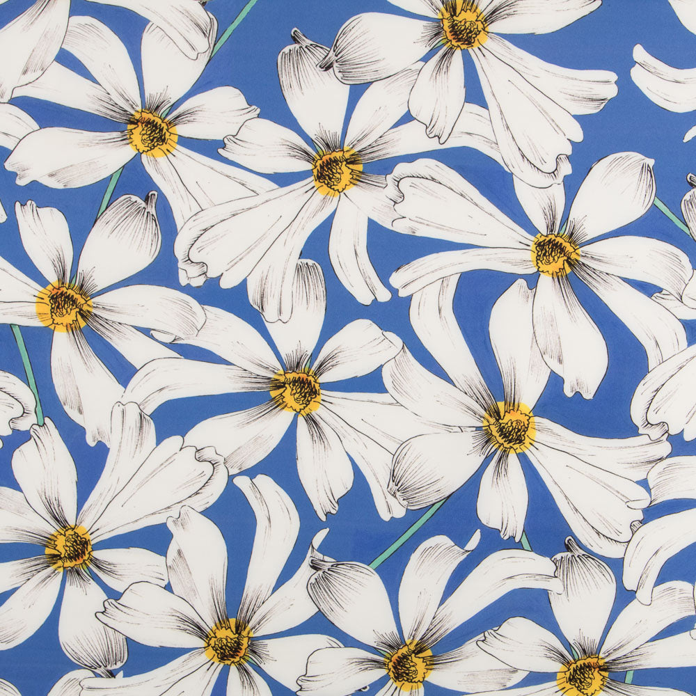 Tissu Biélastique Fleur Bleu - Ribes y Casals