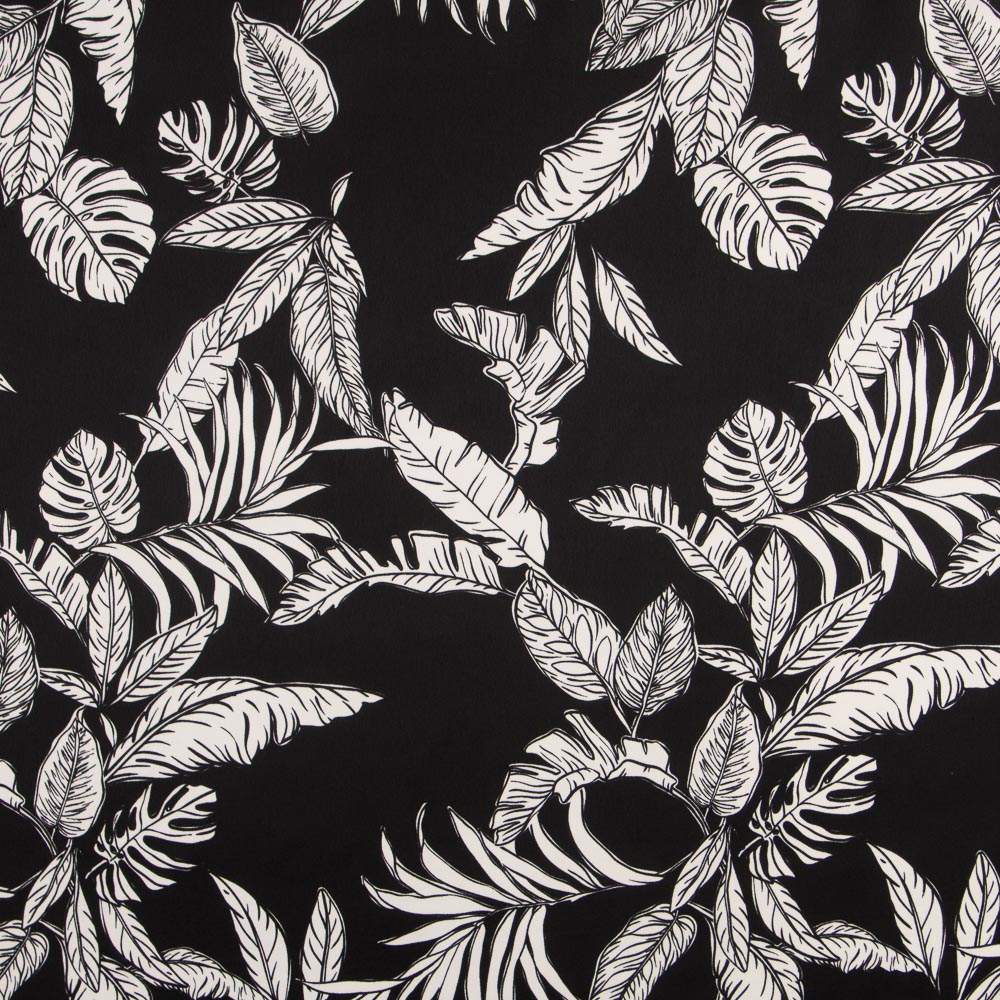 Crêpe Noir Tropical Satiné - Ribes y Casals