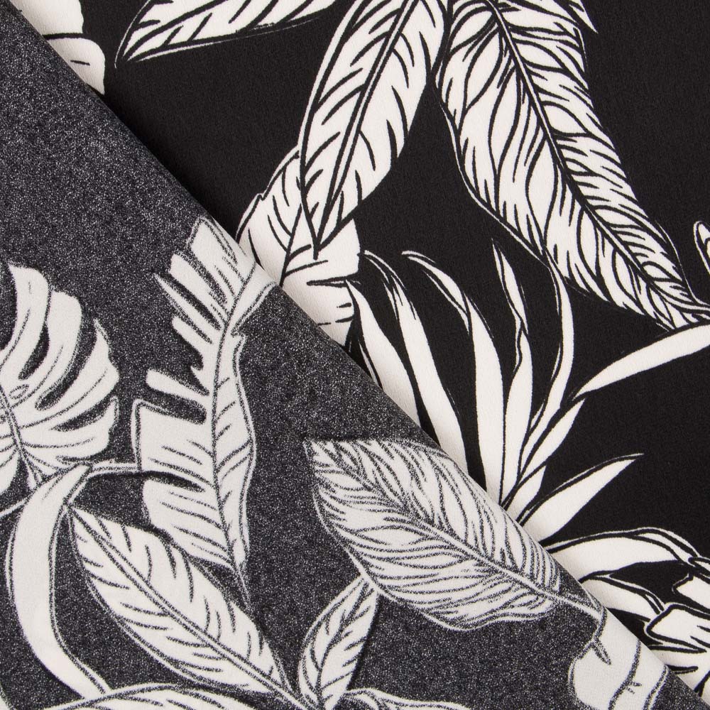 Crêpe Noir Tropical Satiné - Ribes y Casals