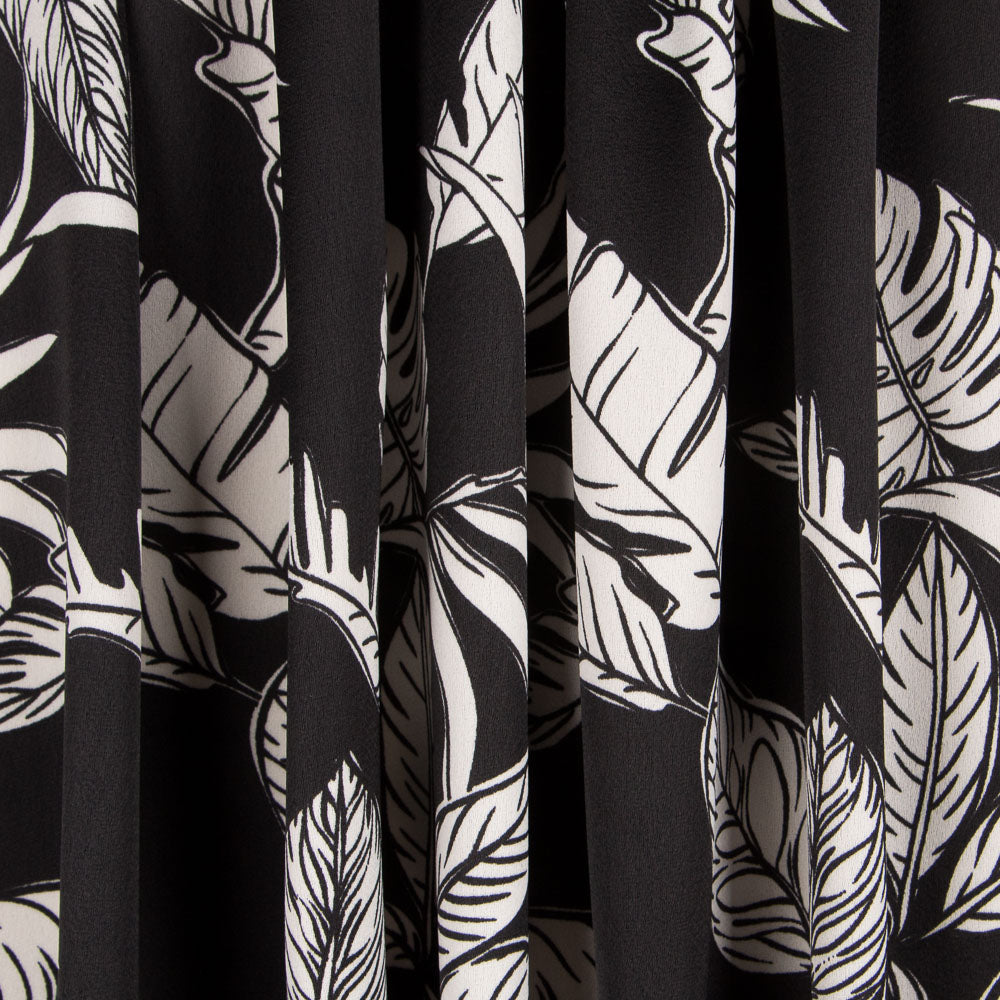 Crêpe Noir Tropical Satiné - Ribes y Casals