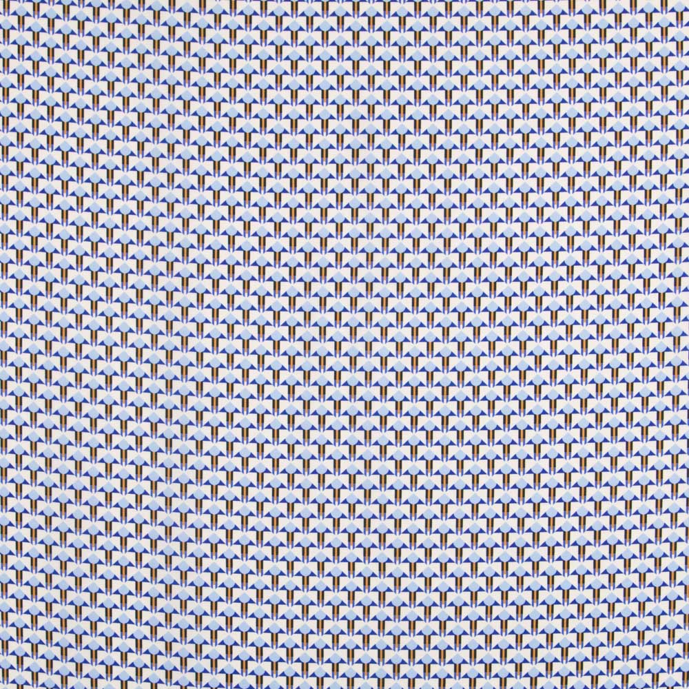 Satin Mat Géométrique Bleu - Ribes y Casals