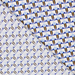 Satin Mat Géométrique Bleu - Ribes y Casals