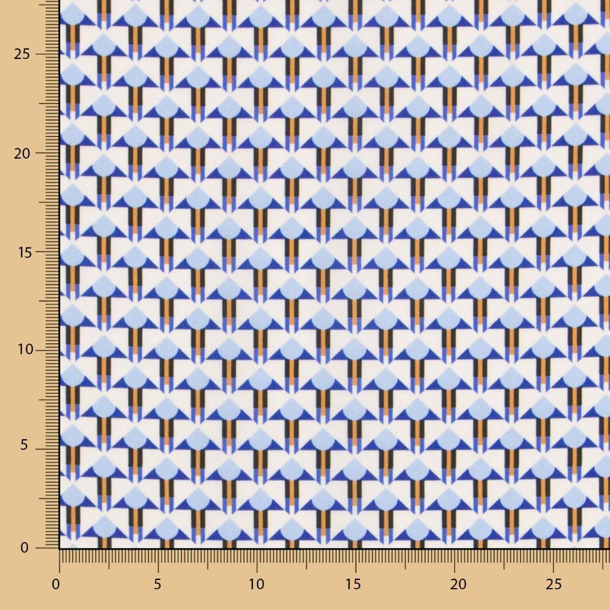 Satin Mat Géométrique Bleu - Ribes y Casals