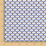 Satin Mat Géométrique Bleu - Ribes y Casals