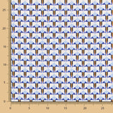 Satin Mat Géométrique Bleu - Ribes y Casals