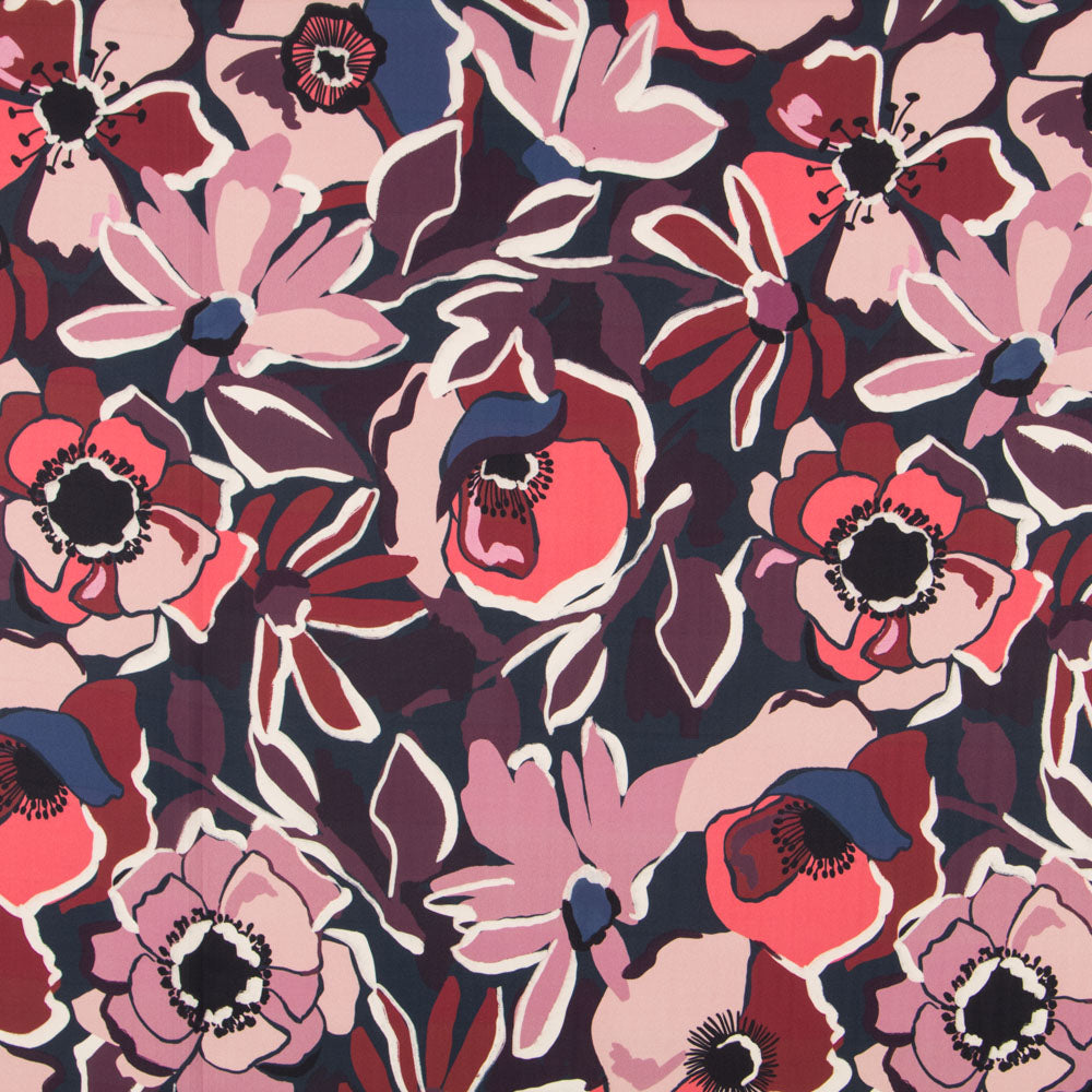 Crêpe Fin Botanique Grenat - Ribes y Casals