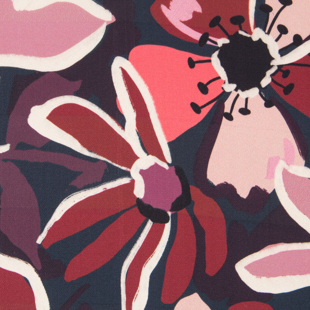 Crêpe Fin Botanique Grenat - Ribes y Casals