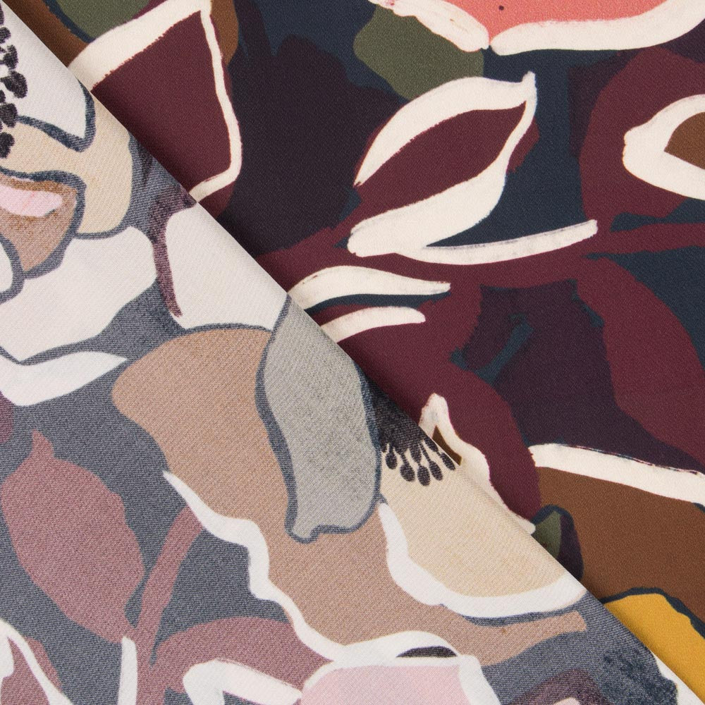 Crêpe Fin Botanique Marron - Ribes y Casals