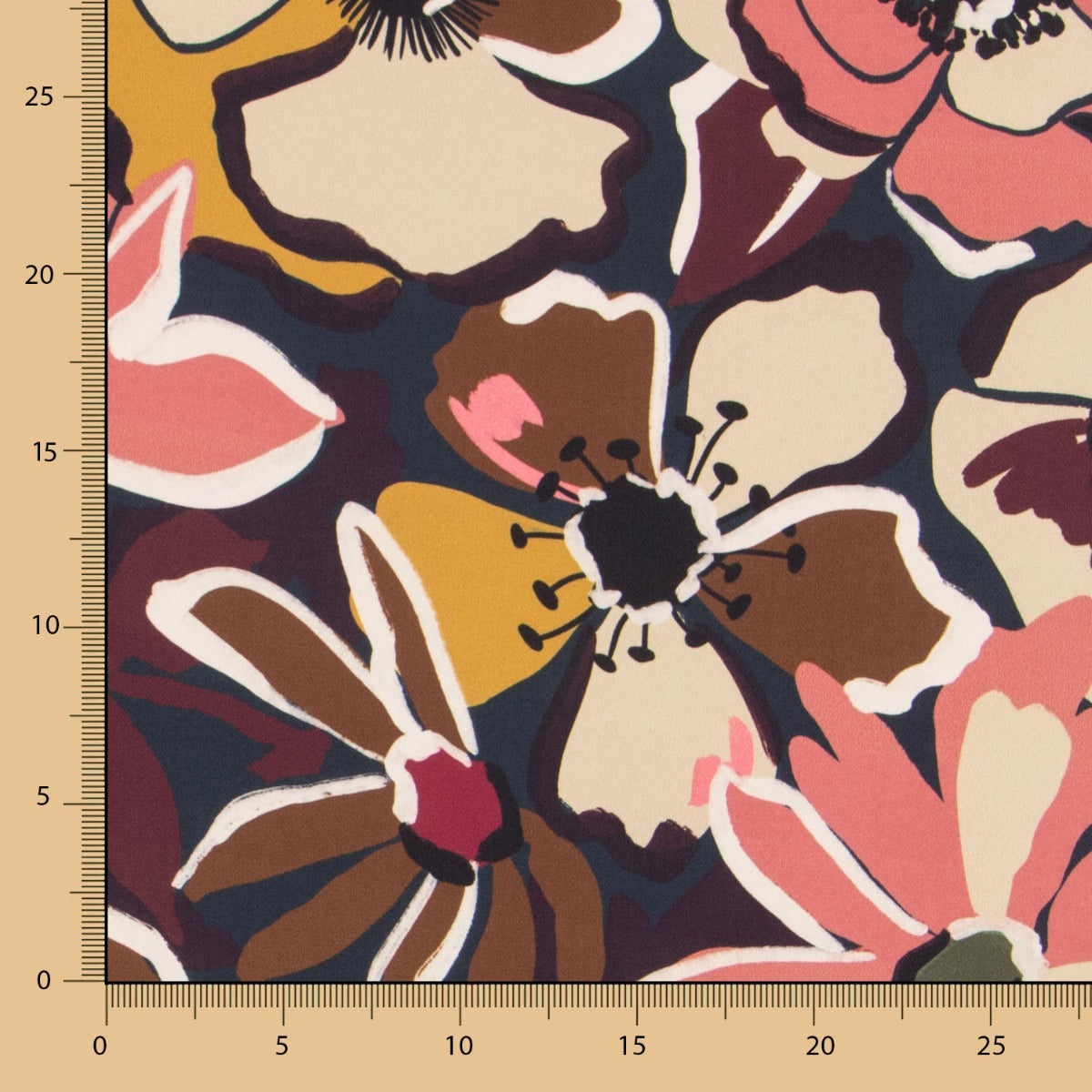 Crêpe Fin Botanique Marron - Ribes y Casals