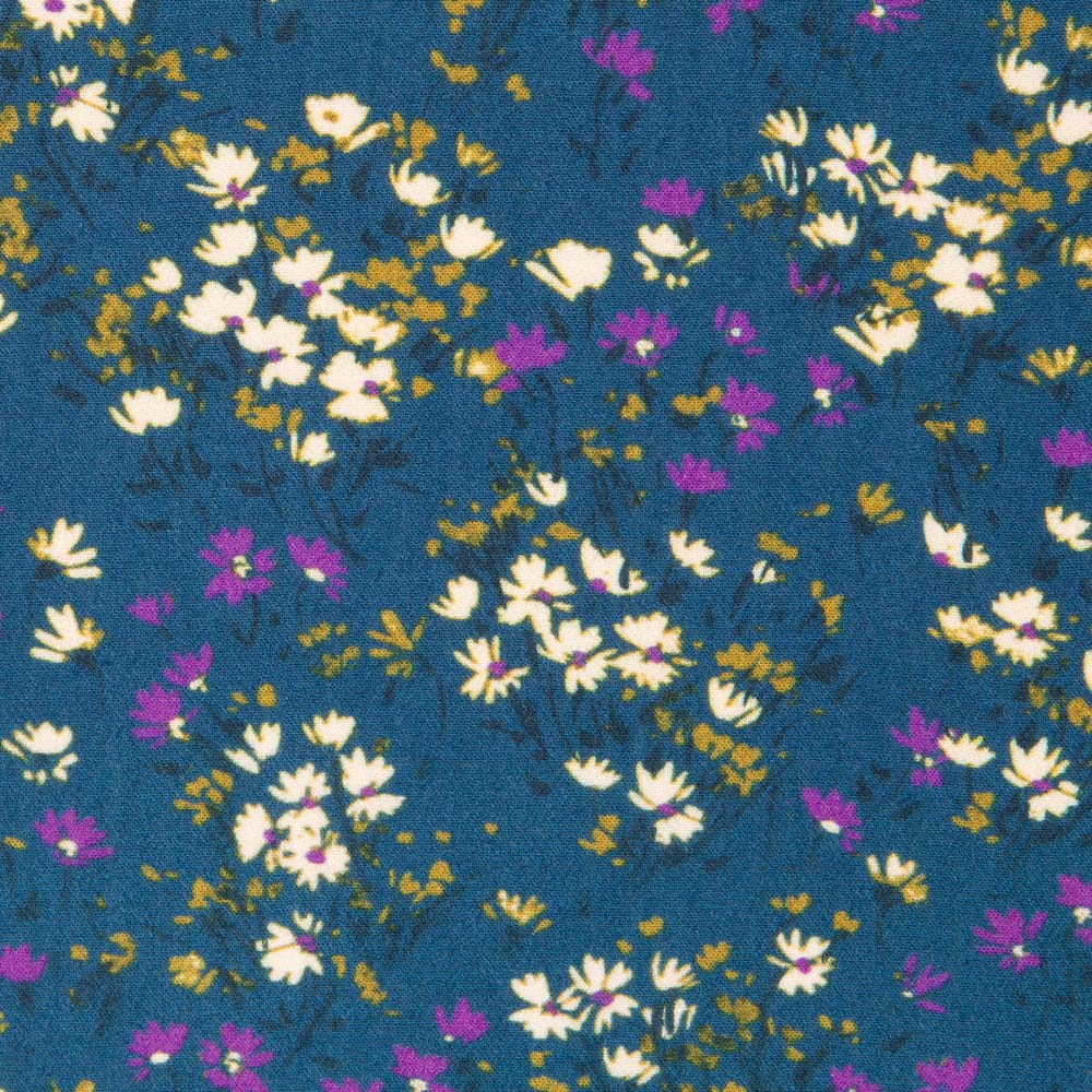 Crêpe Viscose Bleu Hiver - Ribes y Casals