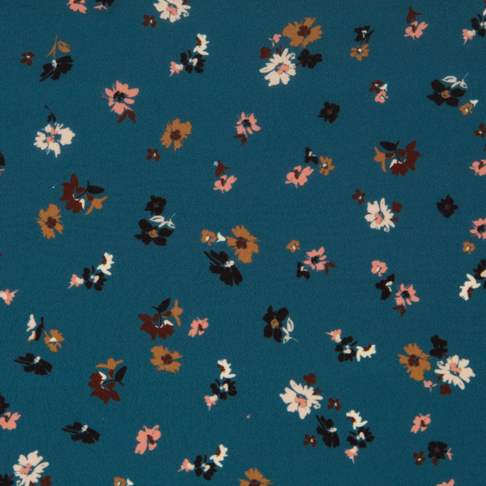 Spandex Lisse A Fleurs Canard - Ribes y Casals