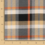 Twill stretch écossais marron - Ribes y Casals