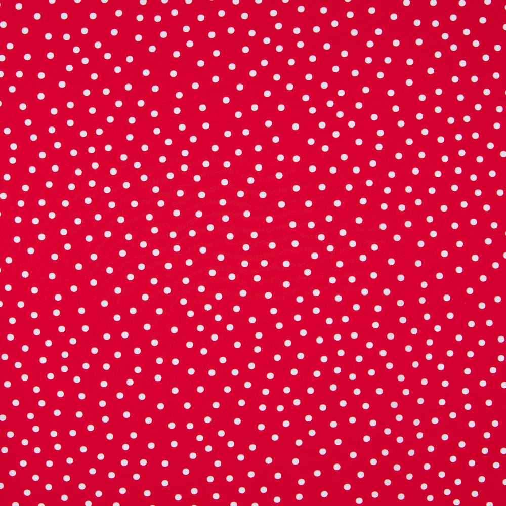 Crepe Pois Blanc 7mm Rouge - Ribes y Casals