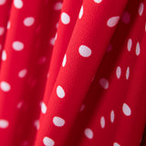 Crepe Pois Blanc 7mm Rouge - Ribes y Casals