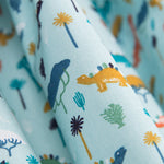 Popeline Coton Dinosaures Bleus - Ribes y Casals