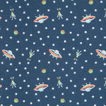 Popeline Coton Ovnis Bleu - Ribes y Casals