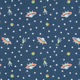 Popeline Coton Ovnis Bleu - Ribes y Casals