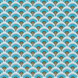 Popeline Coton Bleu Eventail - Ribes y Casals