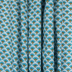 Popeline Coton Bleu Eventail - Ribes y Casals