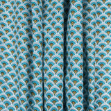 Popeline Coton Bleu Eventail - Ribes y Casals