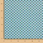 Popeline Coton Bleu Eventail - Ribes y Casals