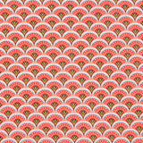 Popeline Coton Rouge Eventail - Ribes y Casals