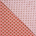 Popeline Coton Rouge Eventail - Ribes y Casals