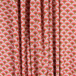 Popeline Coton Rouge Eventail - Ribes y Casals