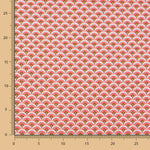 Popeline Coton Rouge Eventail - Ribes y Casals