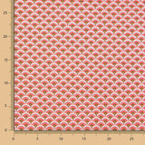 Popeline Coton Rouge Eventail - Ribes y Casals