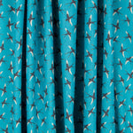 Popeline Coton Oiseaux Aigue-Marine - Ribes y Casals