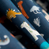 Popeline Coton Bleu Dinosaure - Ribes y Casals