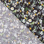 Popeline Coton Fleurie Noire - Ribes y Casals