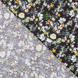 Popeline Coton Fleurie Noire - Ribes y Casals