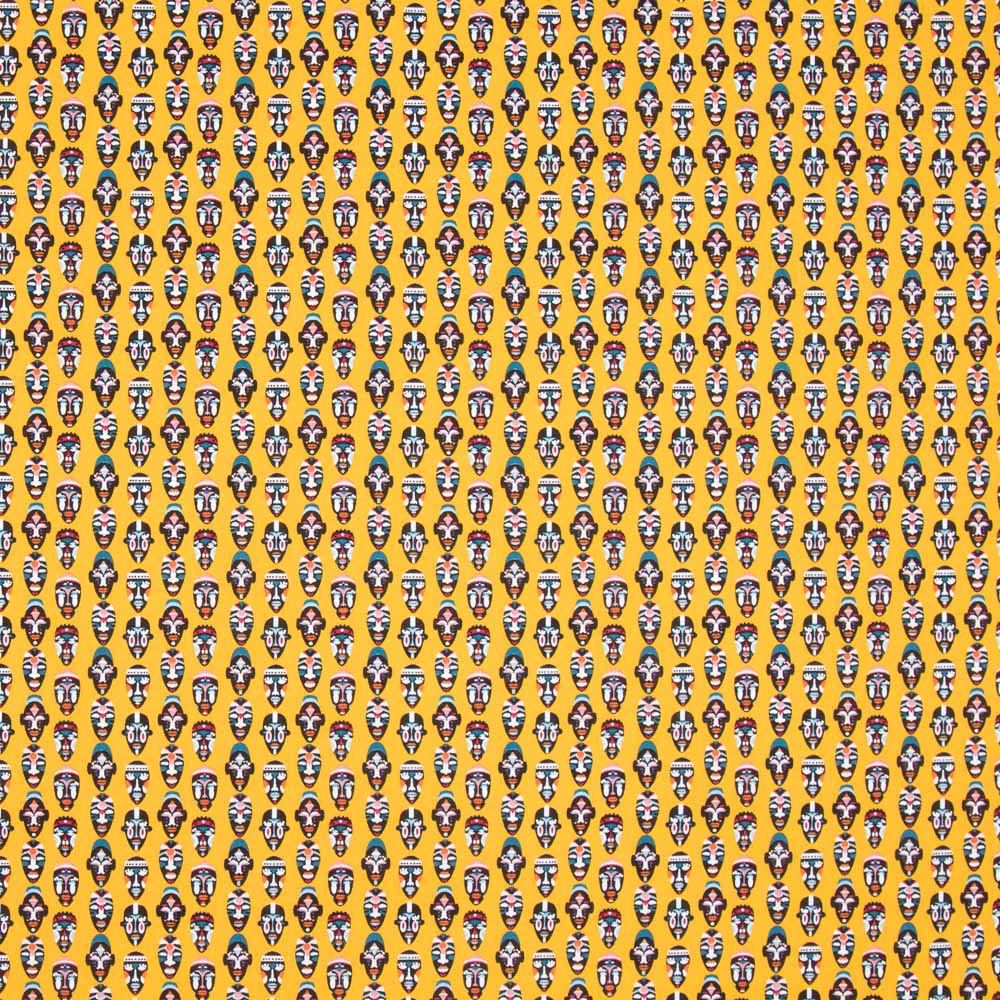 Popeline Coton Tribu Jaune - Ribes y Casals