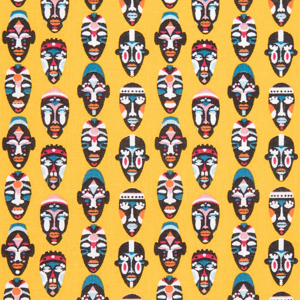 Popeline Coton Tribu Jaune - Ribes y Casals