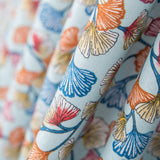 Popeline Coton Bleu Corail - Ribes y Casals